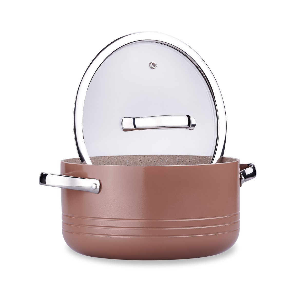 Kjelesett A2619-6 Linea mocha 7 deler aluminium induksjon med non-stick belegg – Korkmaz - Bilde 6