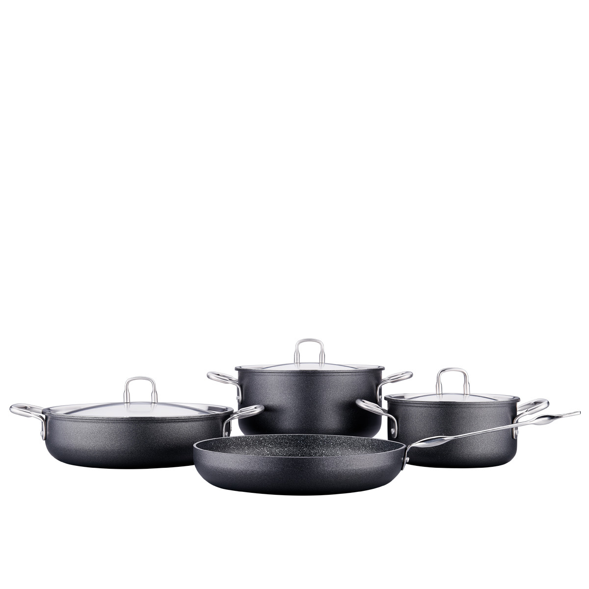 Kjelesett A2690 Doria 7 deler aluminium induksjon med non-stick belegg – Korkmaz - Bilde 2
