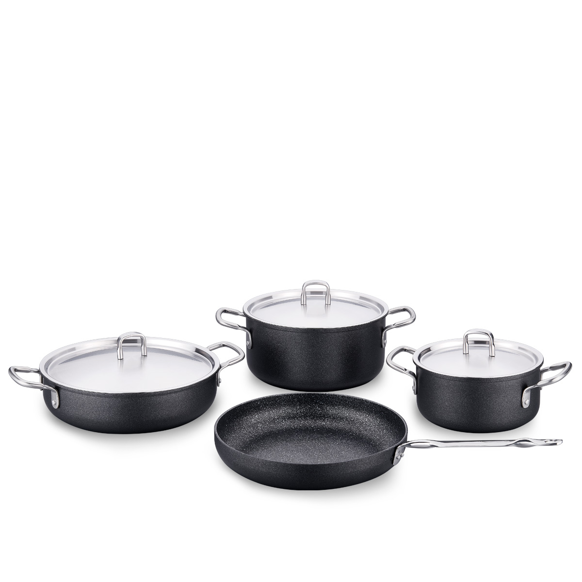 Kjelesett A2690 Doria 7 deler aluminium induksjon med non-stick belegg – Korkmaz