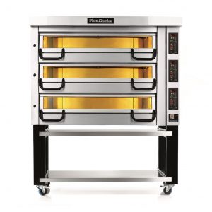 Pizzaovn PM823ED 6+6+6 Ø35 eller 4+4+4 Ø40 cm pizza, lav kammer - ikke innbrent – Pizzamaster