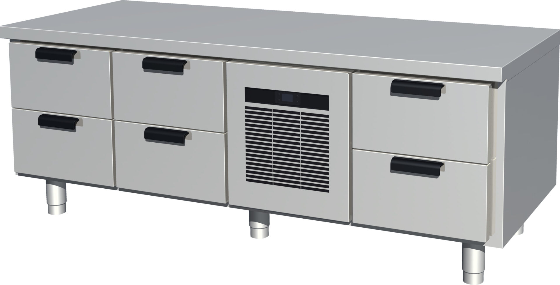 Grillkjølebenk 6 skuffer 1660x650x650 mm GNL-2-CX-2-2, Porkka