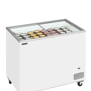 Iskremdisk IC302SC, 1010×630×892 mm, hvit med skyvelokk – Tefcold