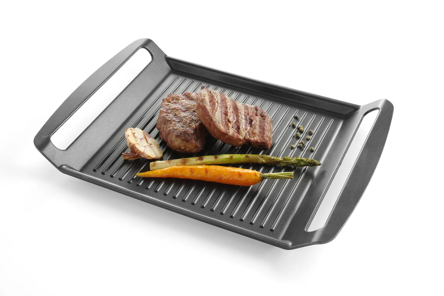 Stekeplate rillet til induksjontopp 390x260x35 mm, Hendi - Bilde 3