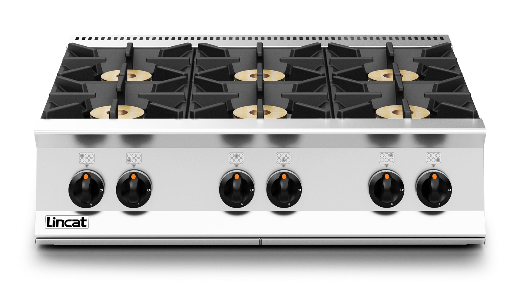 Koketopp med gass 6 soner 40,8 kW 900x800x412 cm, OPUS - LINCAT
