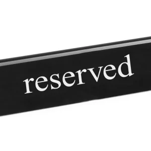 Bordskilt reserved sort, 130x30x35 mm, 663462 - Hendi