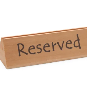 Bordskilt reserved tre, 152x44x44 mm, 664308 - Hendi