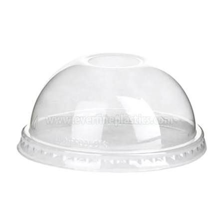 Lokk til plastglass PET 30/40/50cl kuppel uten hull 1000 stk - 359762