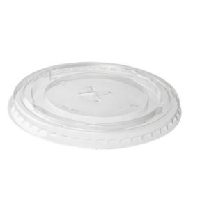 Lokk til plastglass PET 30/40 cl, flatt med kryss 1000 stk - 359954