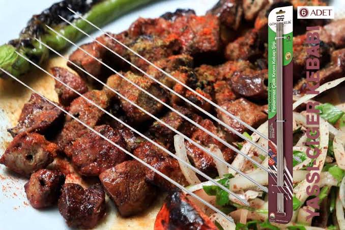 Grillspyd 600x25 mm GC502, 1 stk. rustfritt stål – Turnor - Bilde 3
