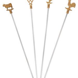 Grillspyd 500x5,5x2 mm GC701 mønster, 1 stk. rustfritt stål – Turnor
