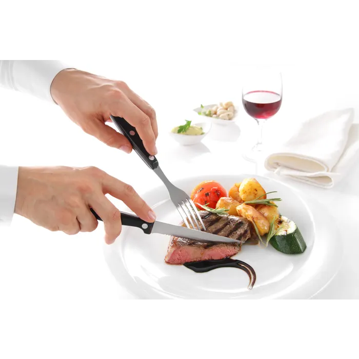 Steakkniv / Biffkniv sort 215 mm, 6 stk i pakke 781449 - Hendi - Bilde 4