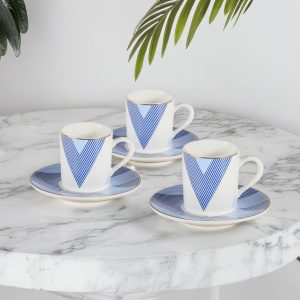 Gural Porselen Camelia Lacivert 62452 tyrkisk kaffekopp sett (2 personer)