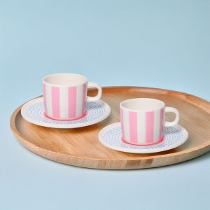 Gural Porselen Mental Rosa 6566 tyrkisk kaffekopp sett (2 personer)