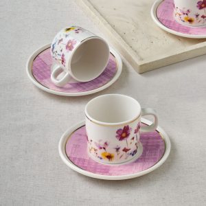 Gural Porselen Mental Lila 67091 tyrkisk kaffekopp sett (2 personer)