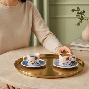 Gural Porselen Mental Mavi 6709 tyrkisk kaffekopp sett (2 personer)