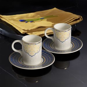 Gural Porselen Camelia Gul cini Mønster 6572 tyrkisk kaffekopp sett (6 personer)