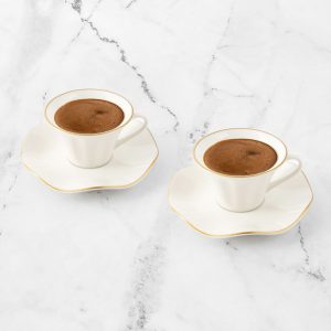 Güral Porselen Nesrin Gold tyrkisk kaffekopp sett (6 personer)